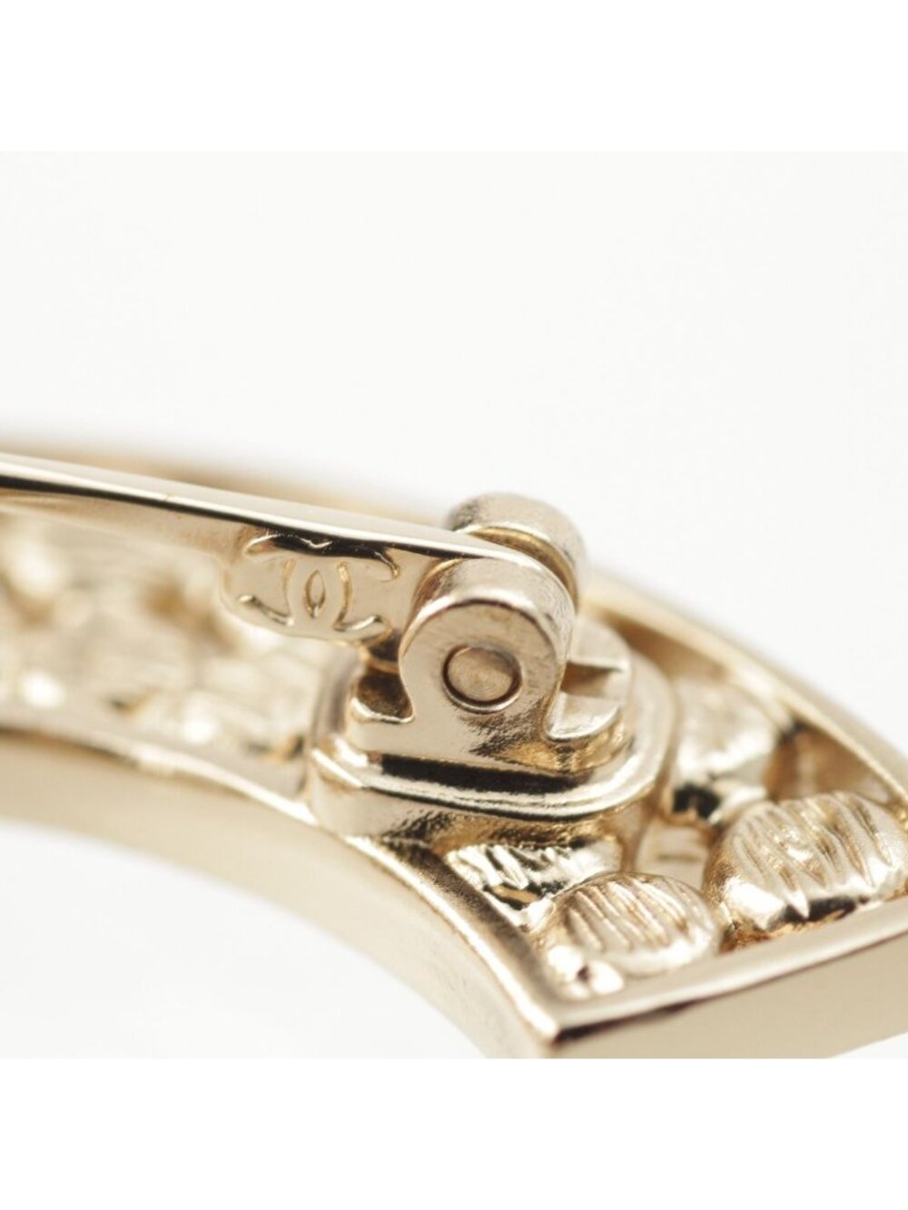 Chanel Metal Rhinestone CC Logo Brooch Gold - Picture 6 of 10